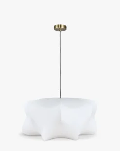 Suspension, Blanc satiné & laiton brossé, ajustable Aichi