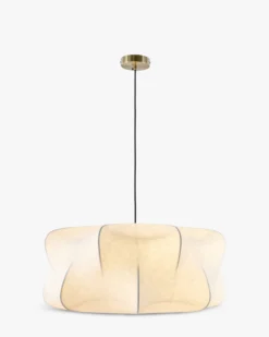Suspension, Blanc satiné & laiton brossé, ajustable Aichi