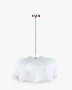 Suspension, Blanc satiné & laiton brossé, ajustable Aichi