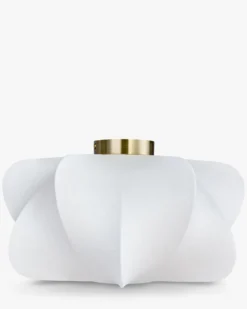 Suspension, Blanc satiné & laiton brossé, Ø40 Aichi