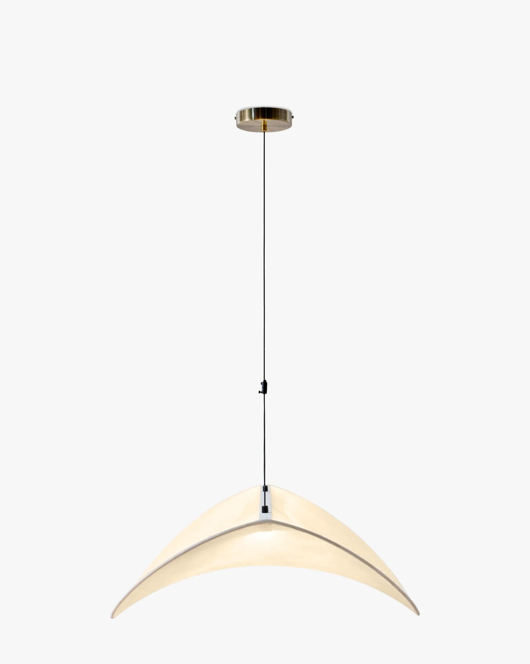 Suspension, Blanc satiné & laiton brossé, ajustable Fukui