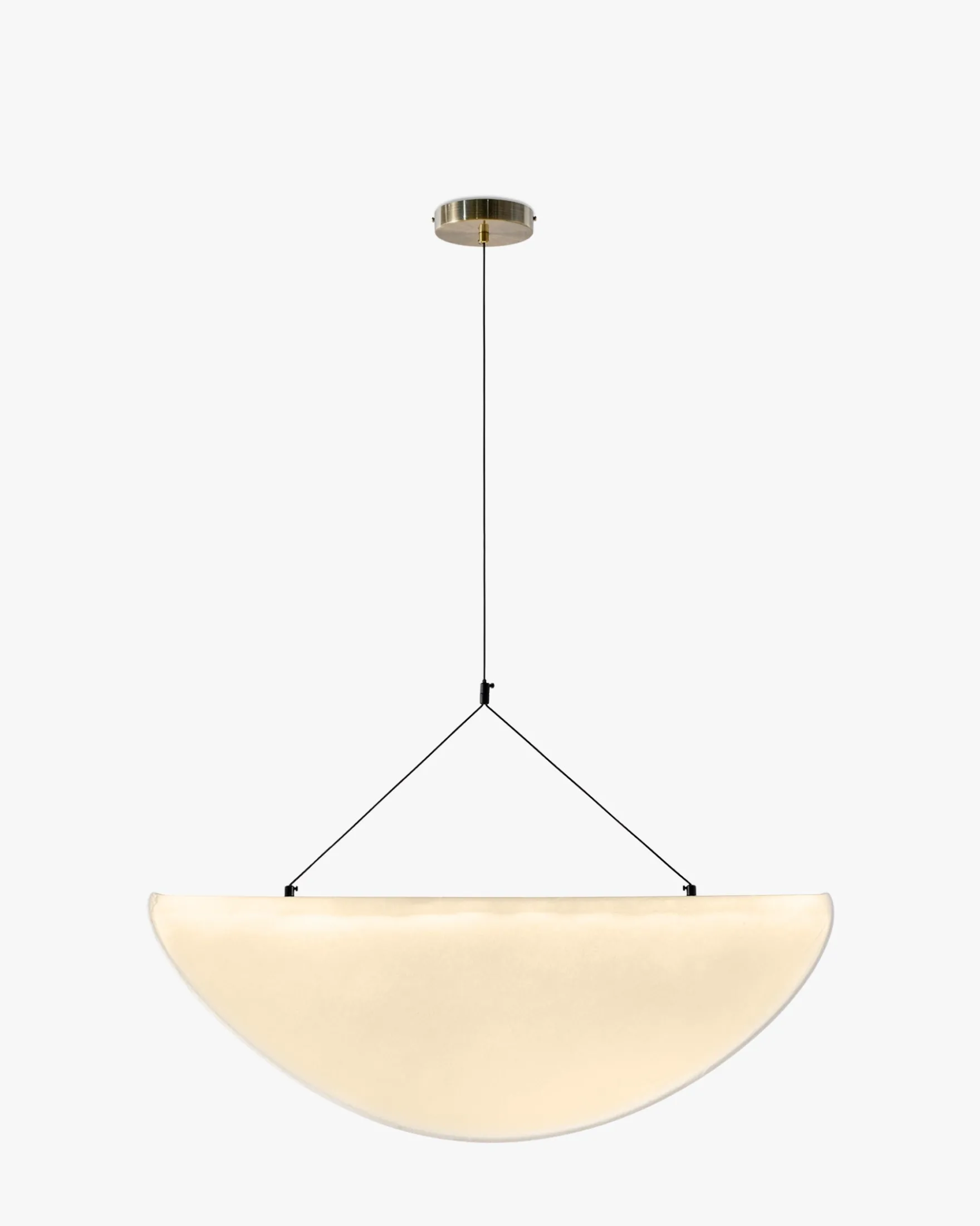 Suspension, Blanc satiné & laiton brossé, ajustable Fukui