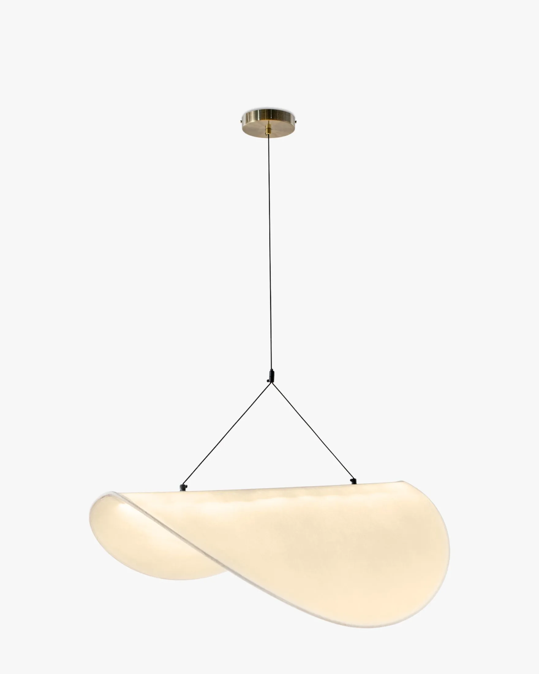 Suspension, Blanc satiné & laiton brossé, ajustable Fukui