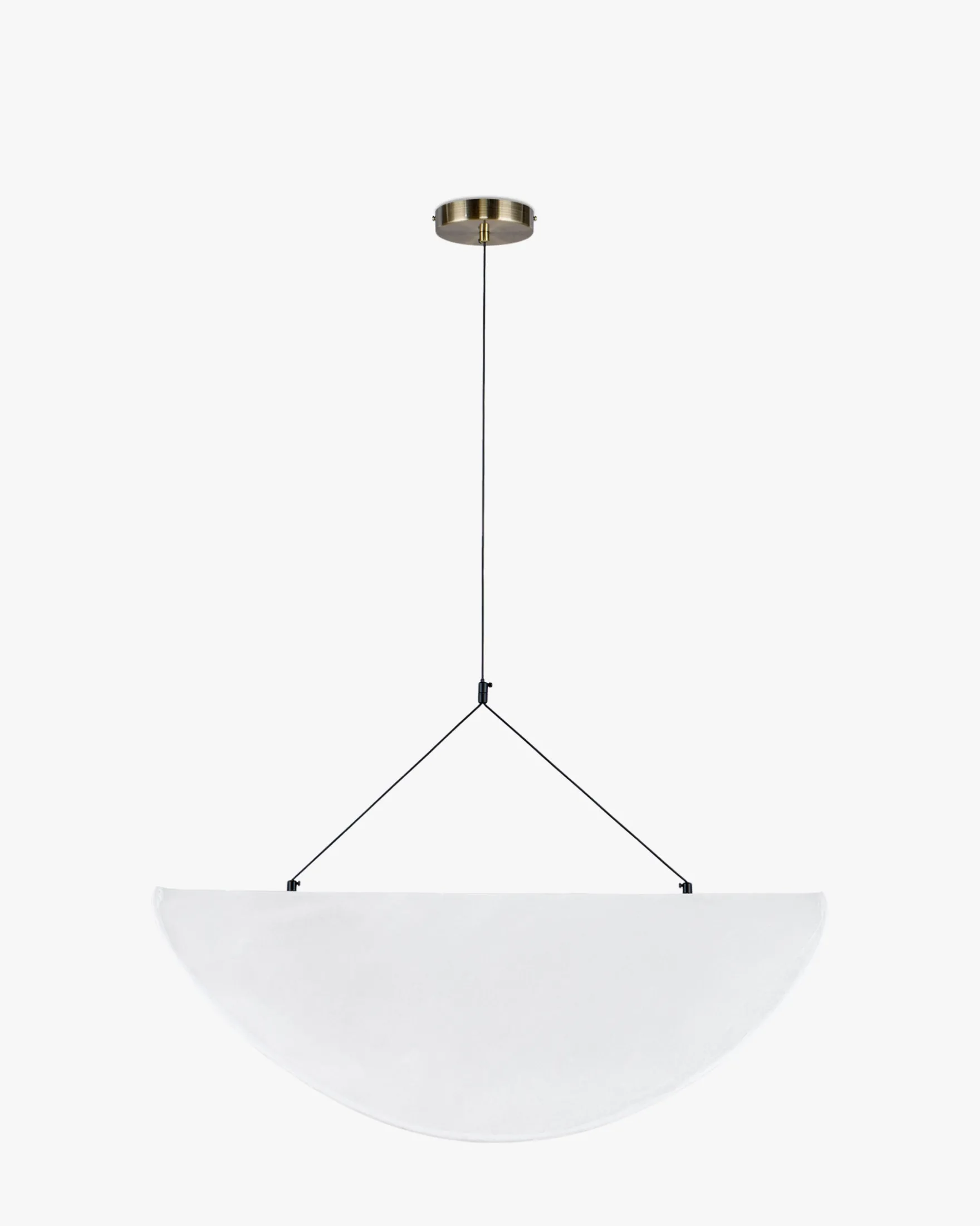 Suspension, Blanc satiné & laiton brossé, ajustable Fukui