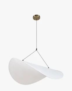 Suspension, Blanc satiné & laiton brossé, ajustable Fukui