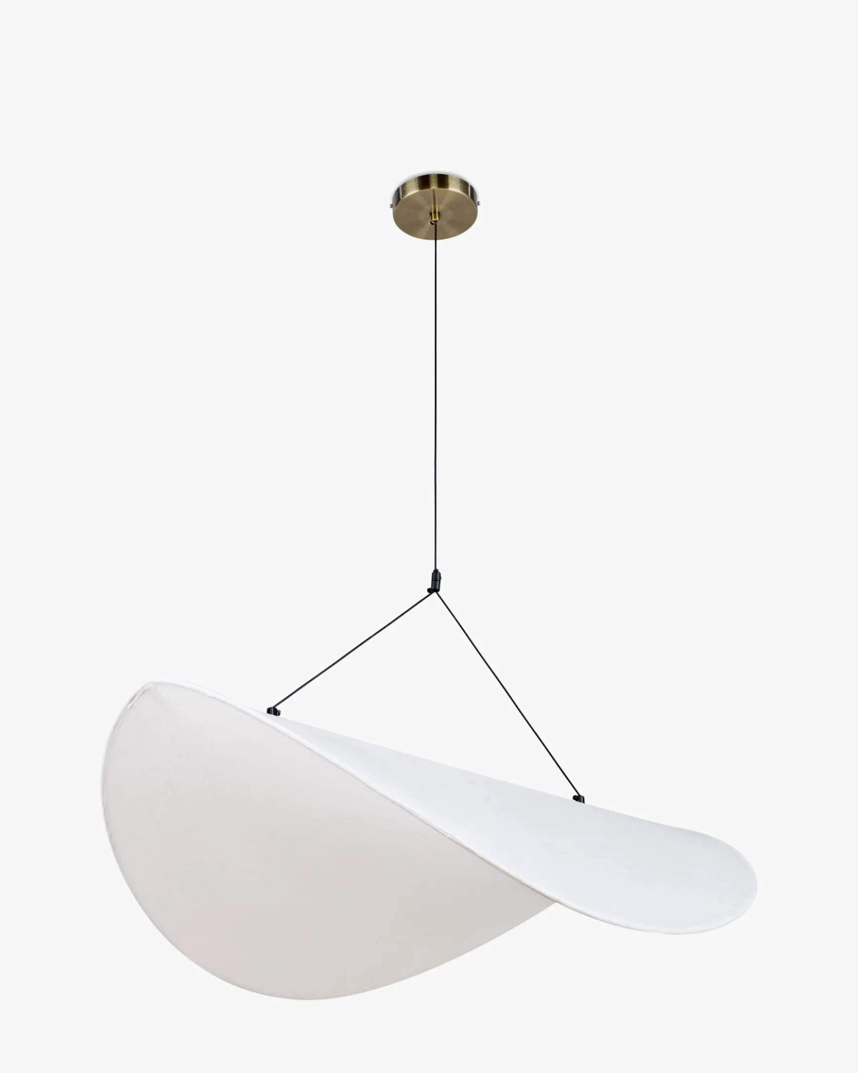 Suspension, Blanc satiné & laiton brossé, ajustable Fukui