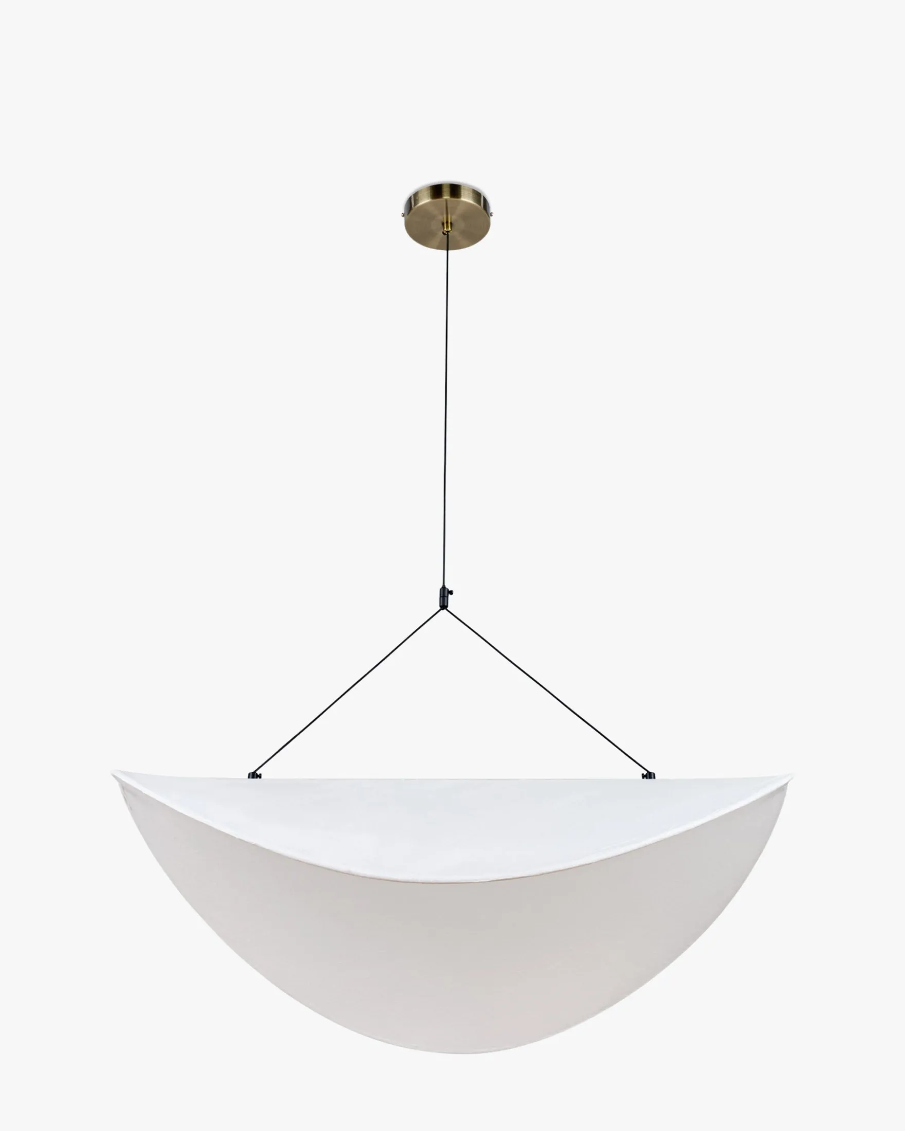 Suspension, Blanc satiné & laiton brossé, ajustable Fukui