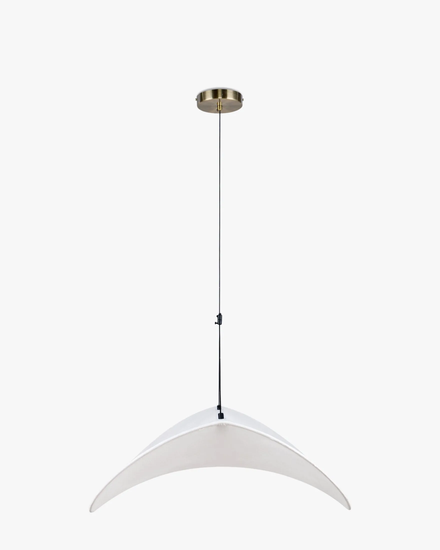 Suspension, Blanc satiné & laiton brossé, ajustable Fukui