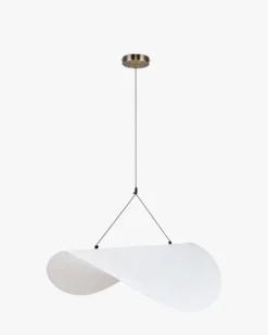 Suspension, Blanc satiné & laiton brossé, ajustable Fukui