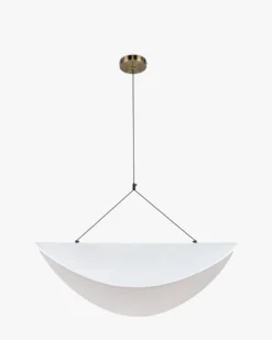 Suspension, Blanc satiné & laiton brossé, ajustable Fukui