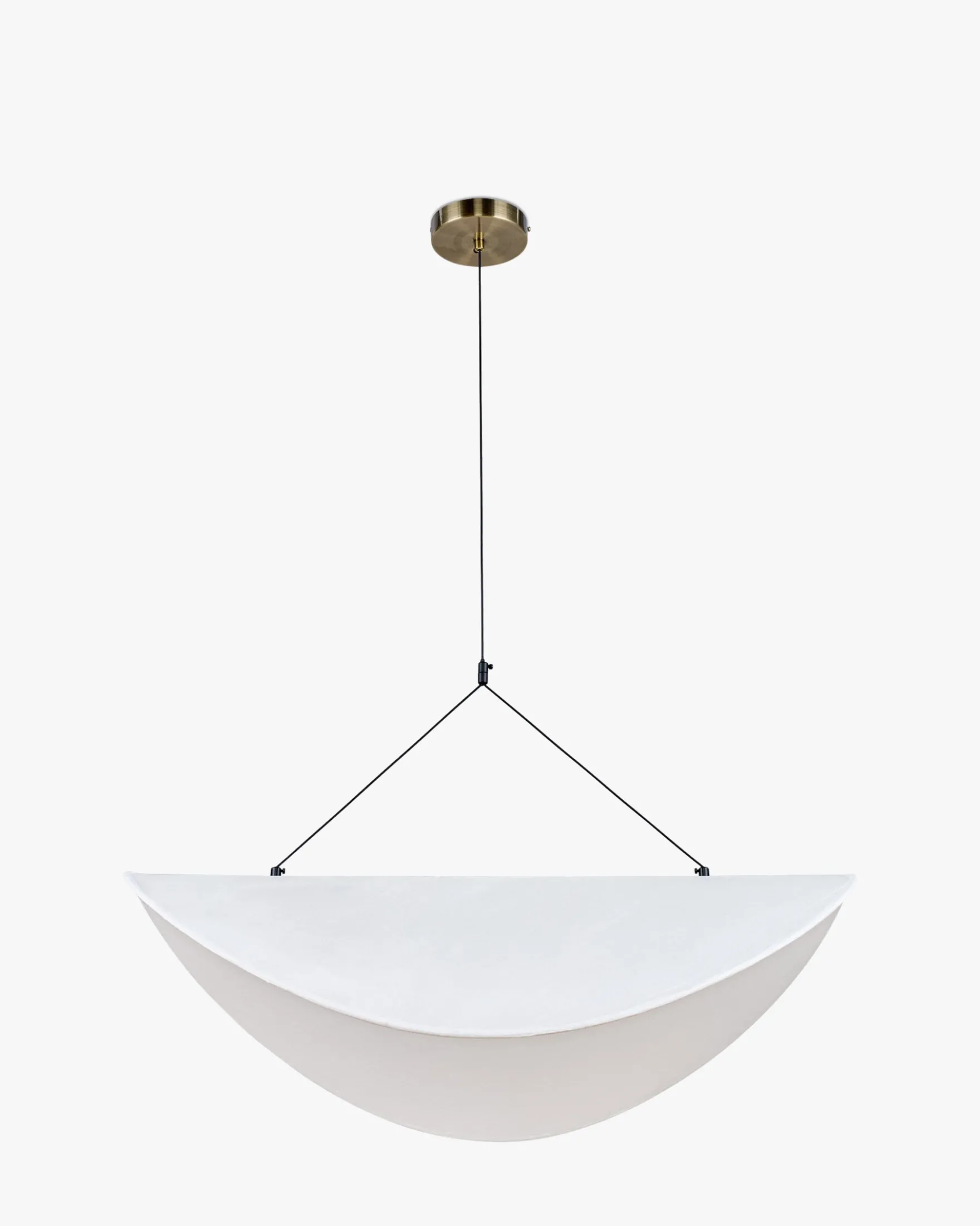 Suspension, Blanc satiné & laiton brossé, ajustable Fukui
