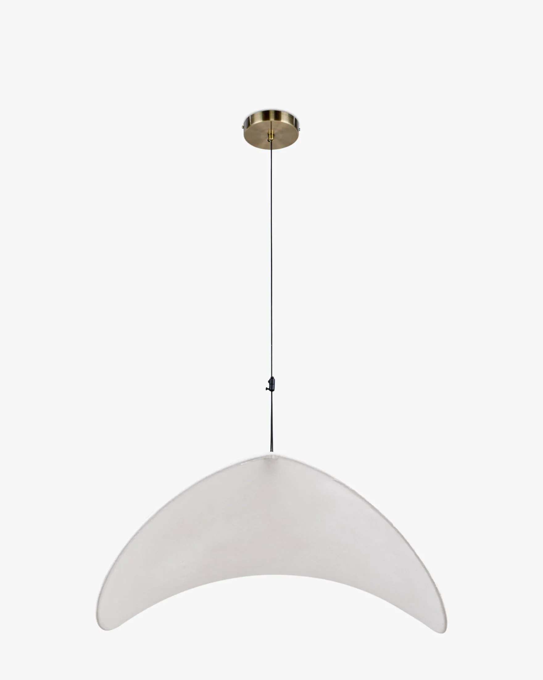 Suspension, Blanc satiné & laiton brossé, ajustable Fukui