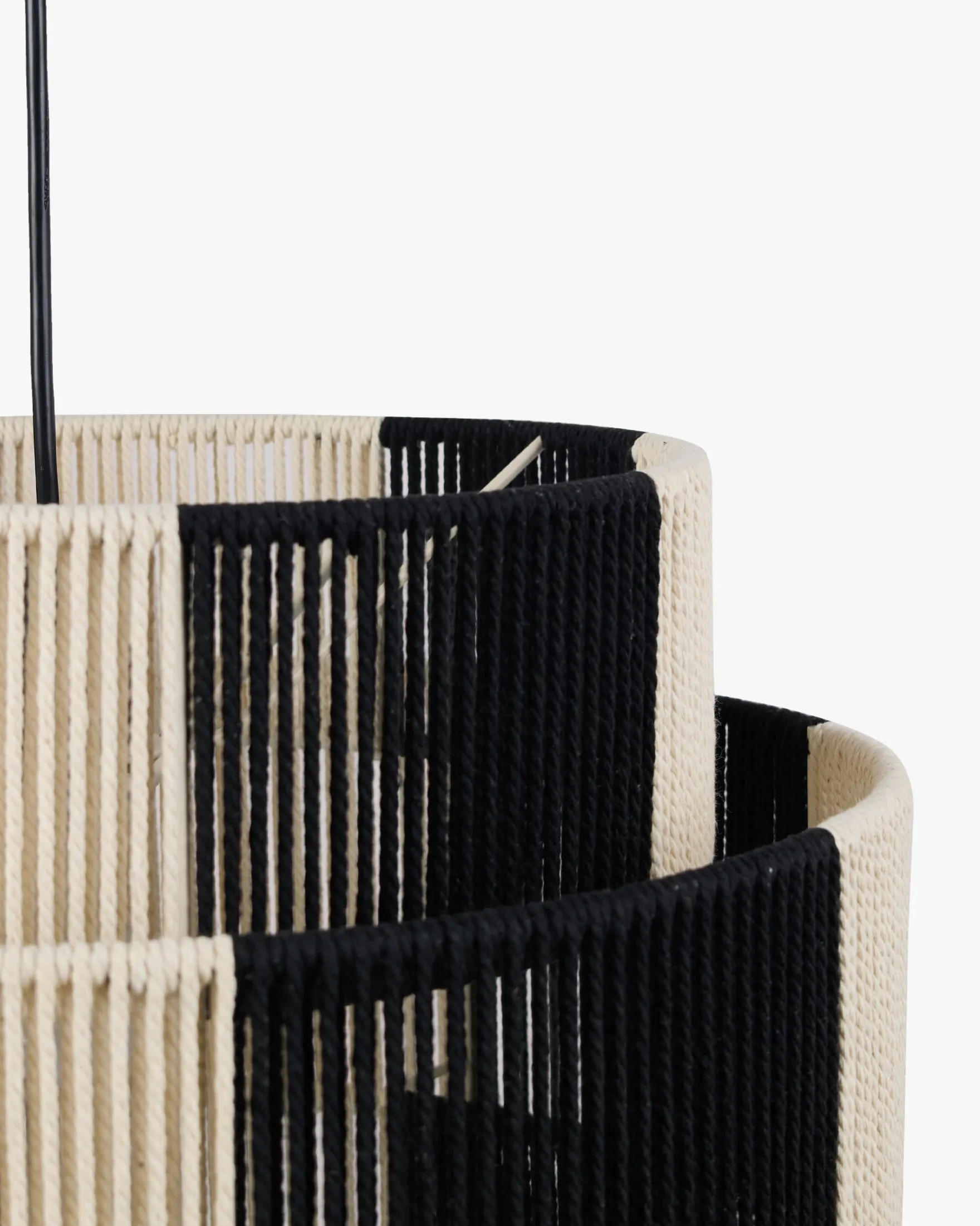 Suspension, Jute Noire & blanche, ajustable Sumba