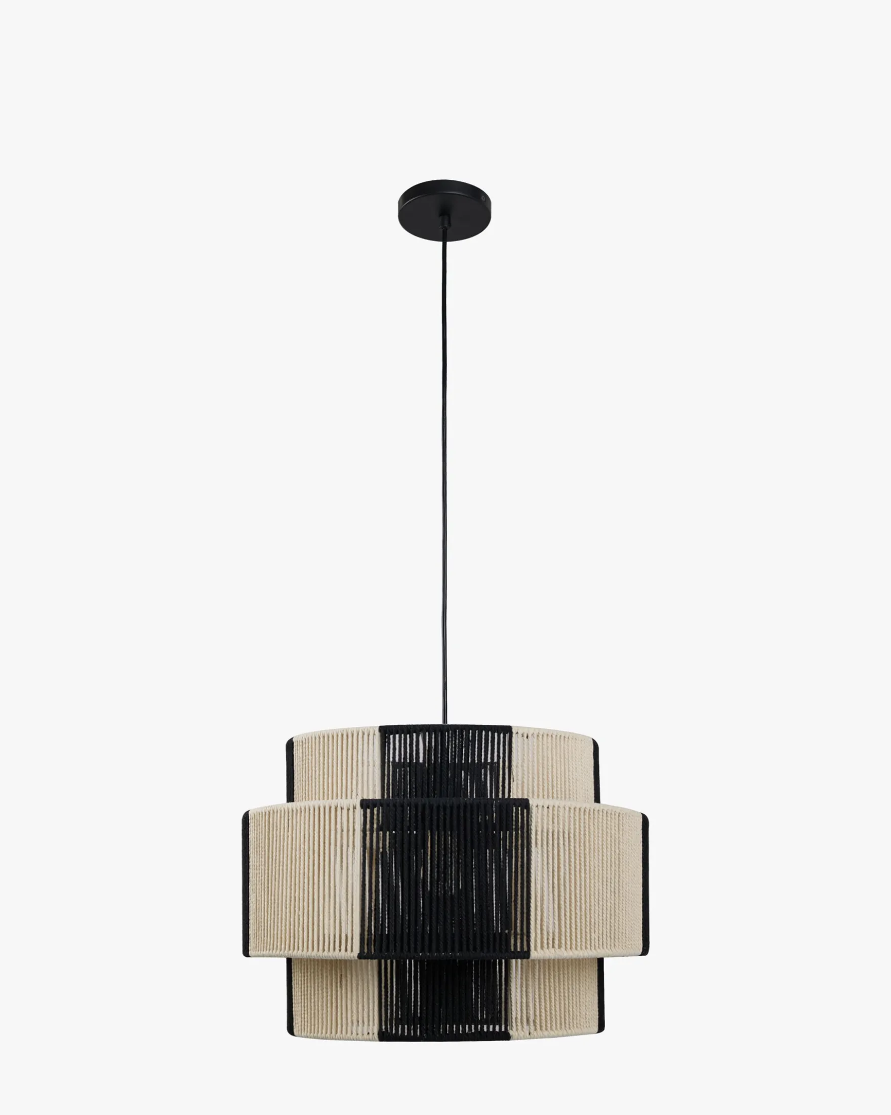 Suspension, Jute Noire & blanche, ajustable Sumba