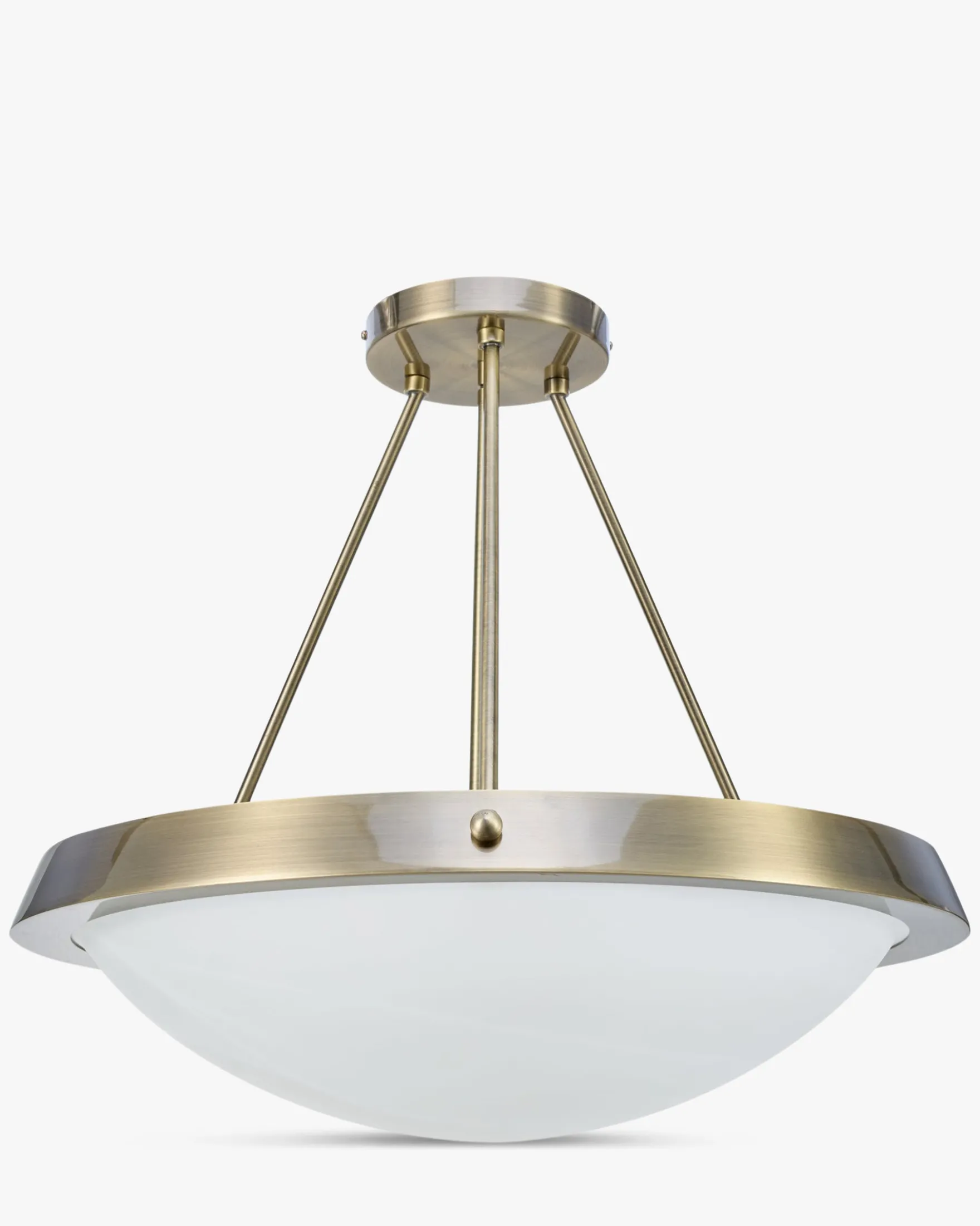 Suspension ou plafonnier, Verre fumé & métal teinte laiton, H48 Skiey