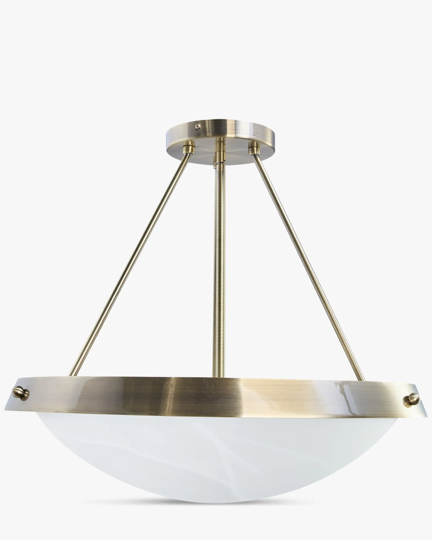 Suspension ou plafonnier, Verre fumé & métal teinte laiton, H48 Skiey