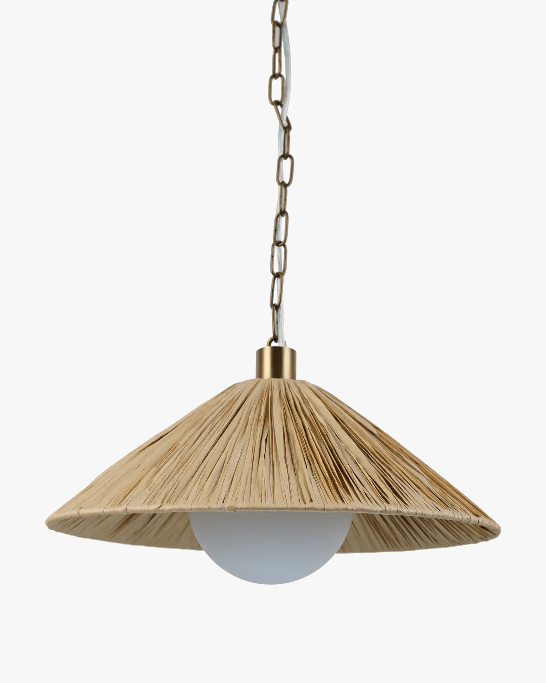 Suspension, Raphia & fer doré, ajustable Albane