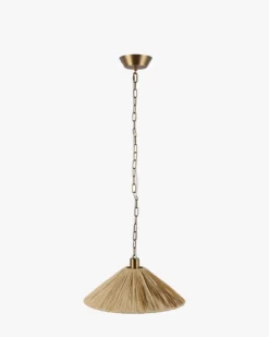 Suspension, Raphia & fer doré, ajustable Albane