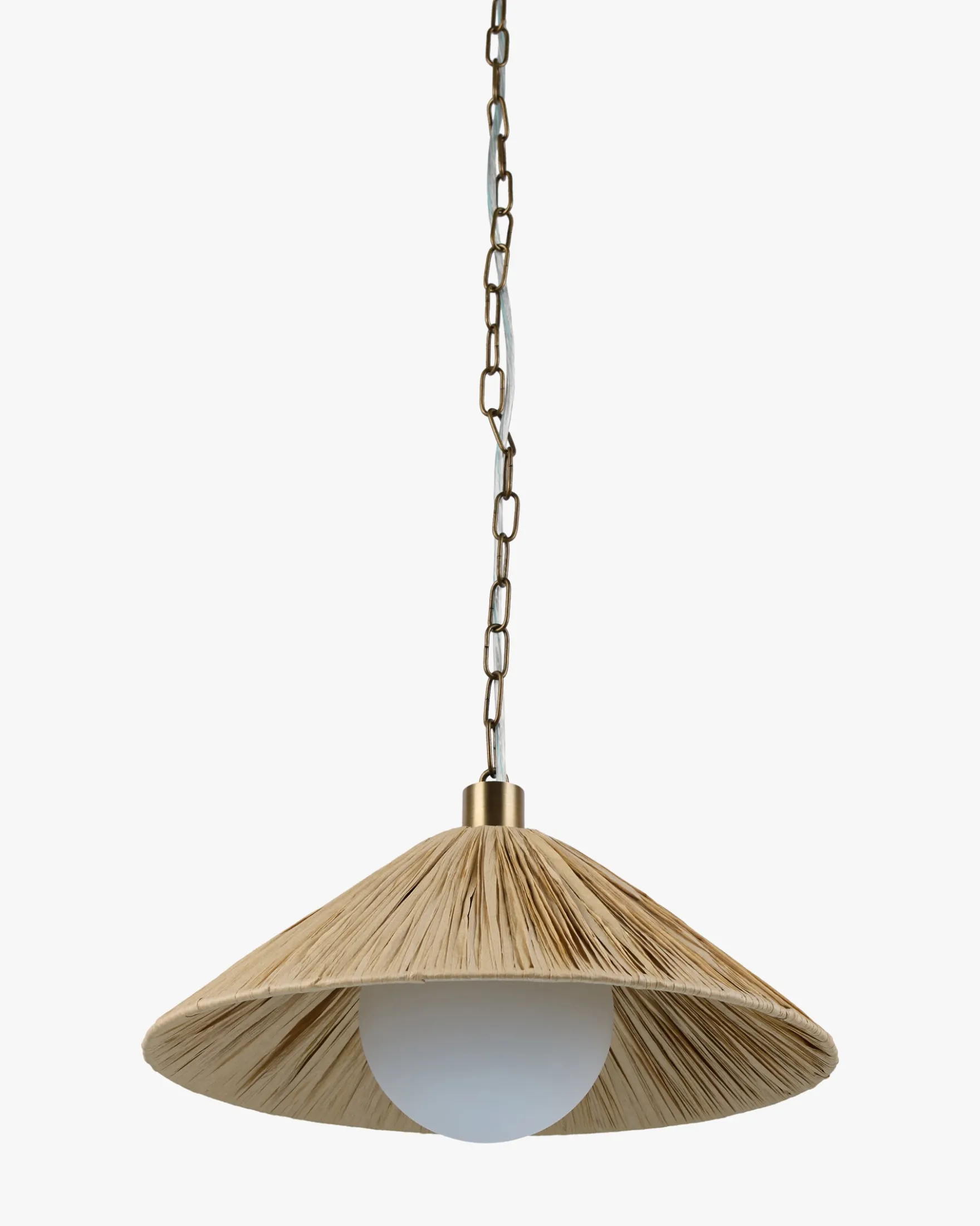 Suspension, Raphia & fer doré, ajustable Albane
