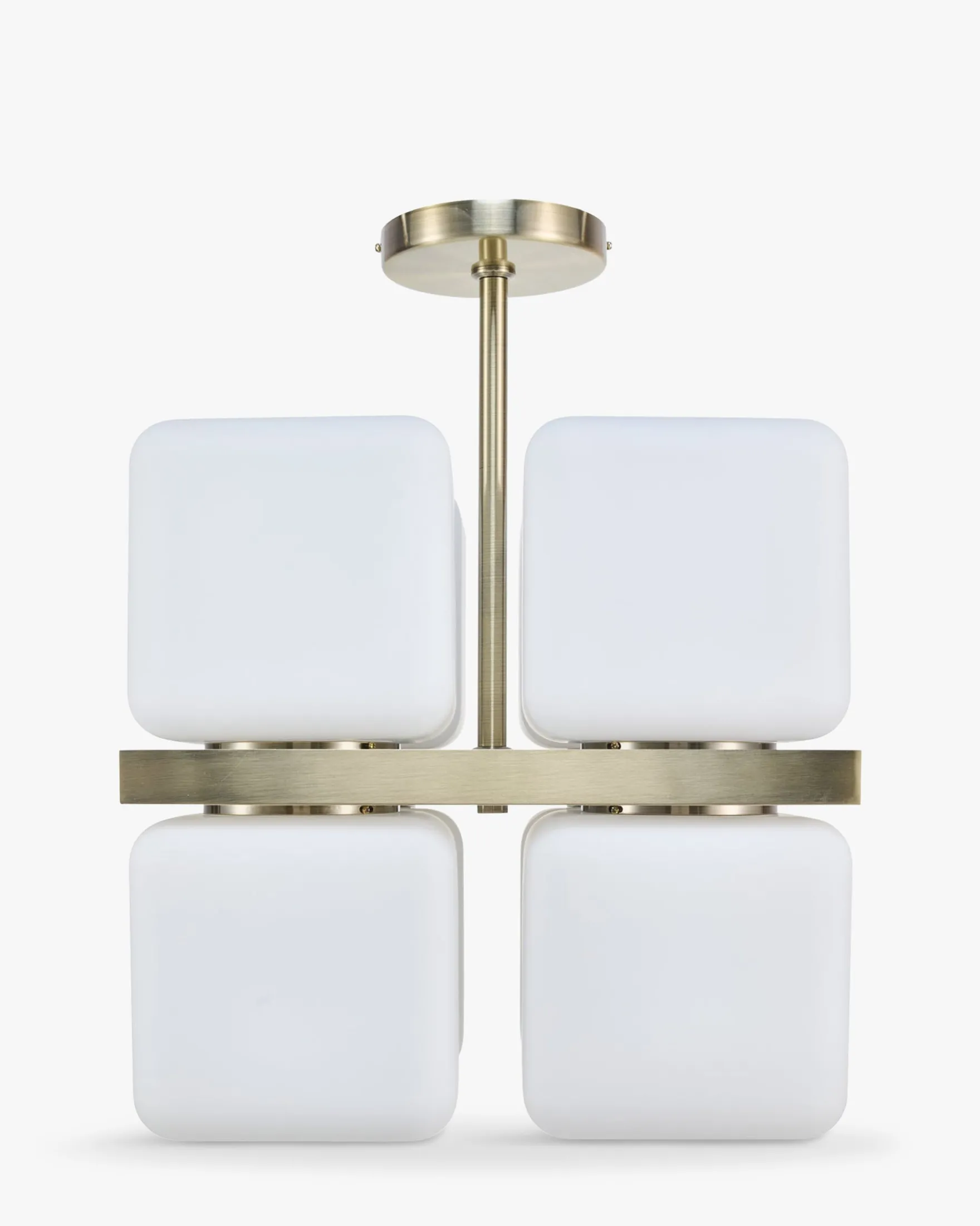 Suspension, Verre blanc & laiton brossé Tokyo