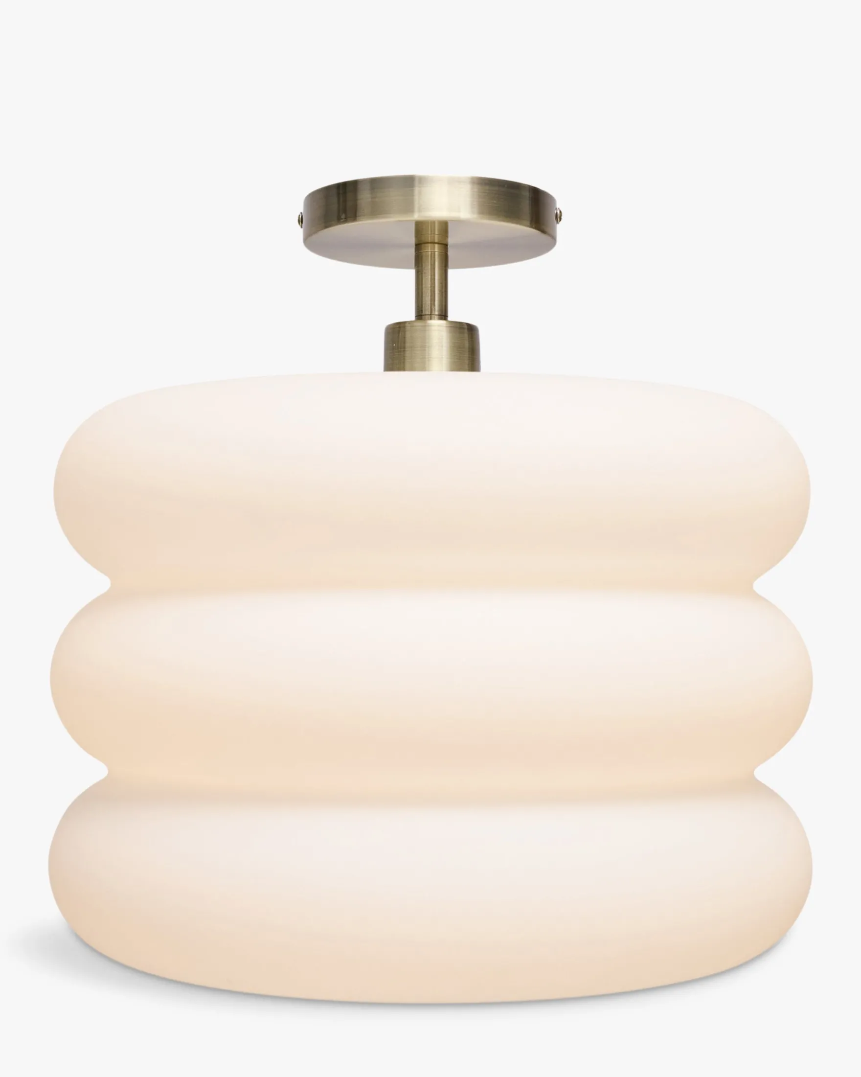 Suspension, Verre blanc & métal doré, ajustable Ø35 Houston