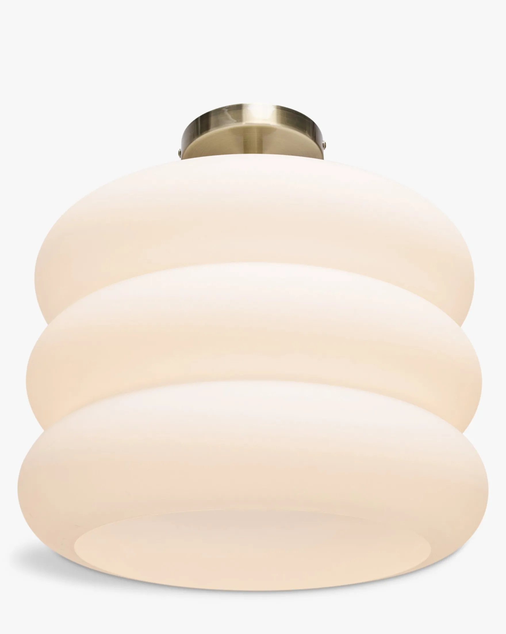 Suspension, Verre blanc & métal doré, ajustable Ø35 Houston