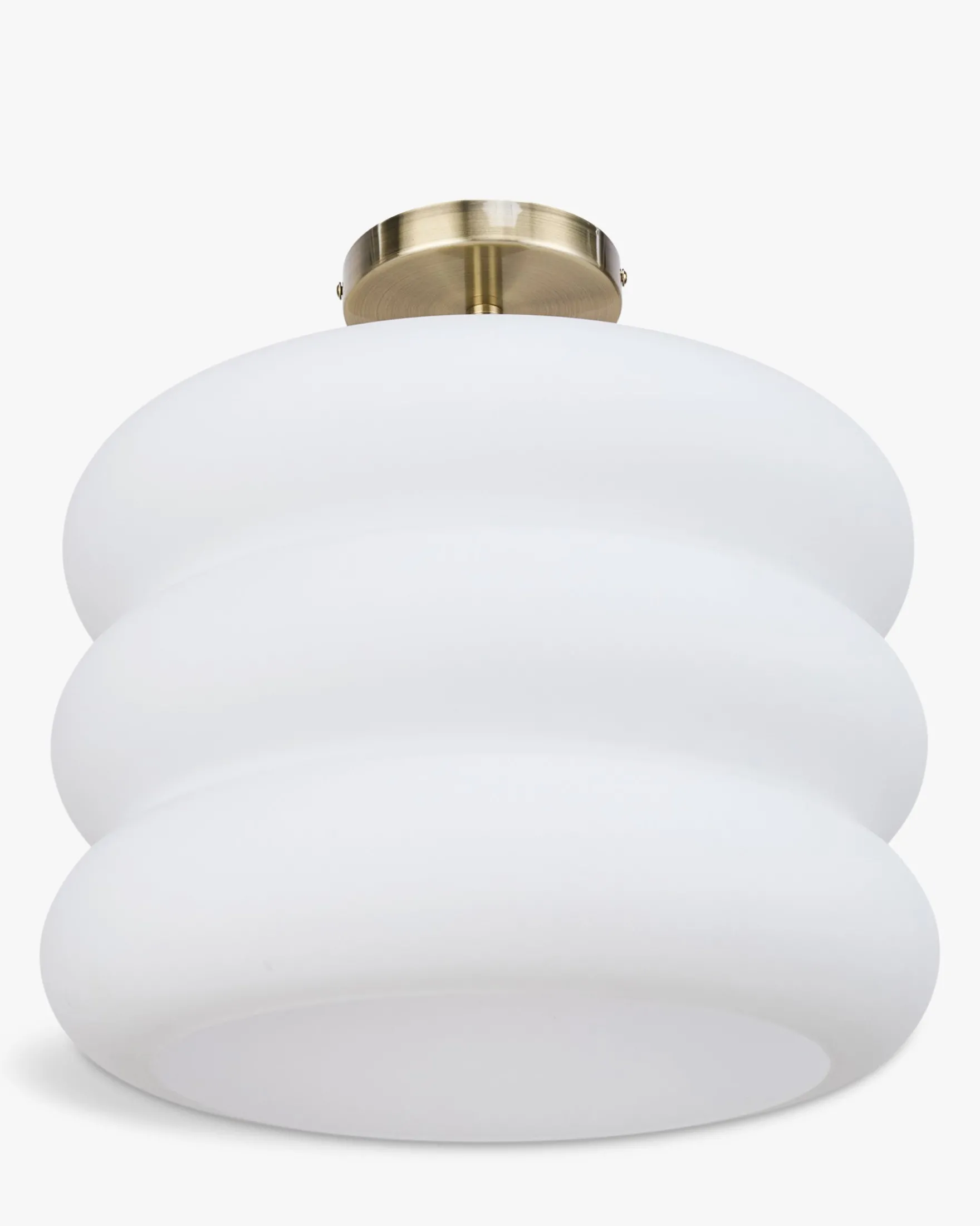 Suspension, Verre blanc & métal doré, ajustable Ø35 Houston