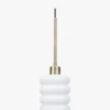 Suspension, Verre blanc & métal doré, ajustable Ø13 Houston