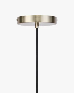 Suspension, Verre blanc & métal doré, ajustable Ø13 Houston