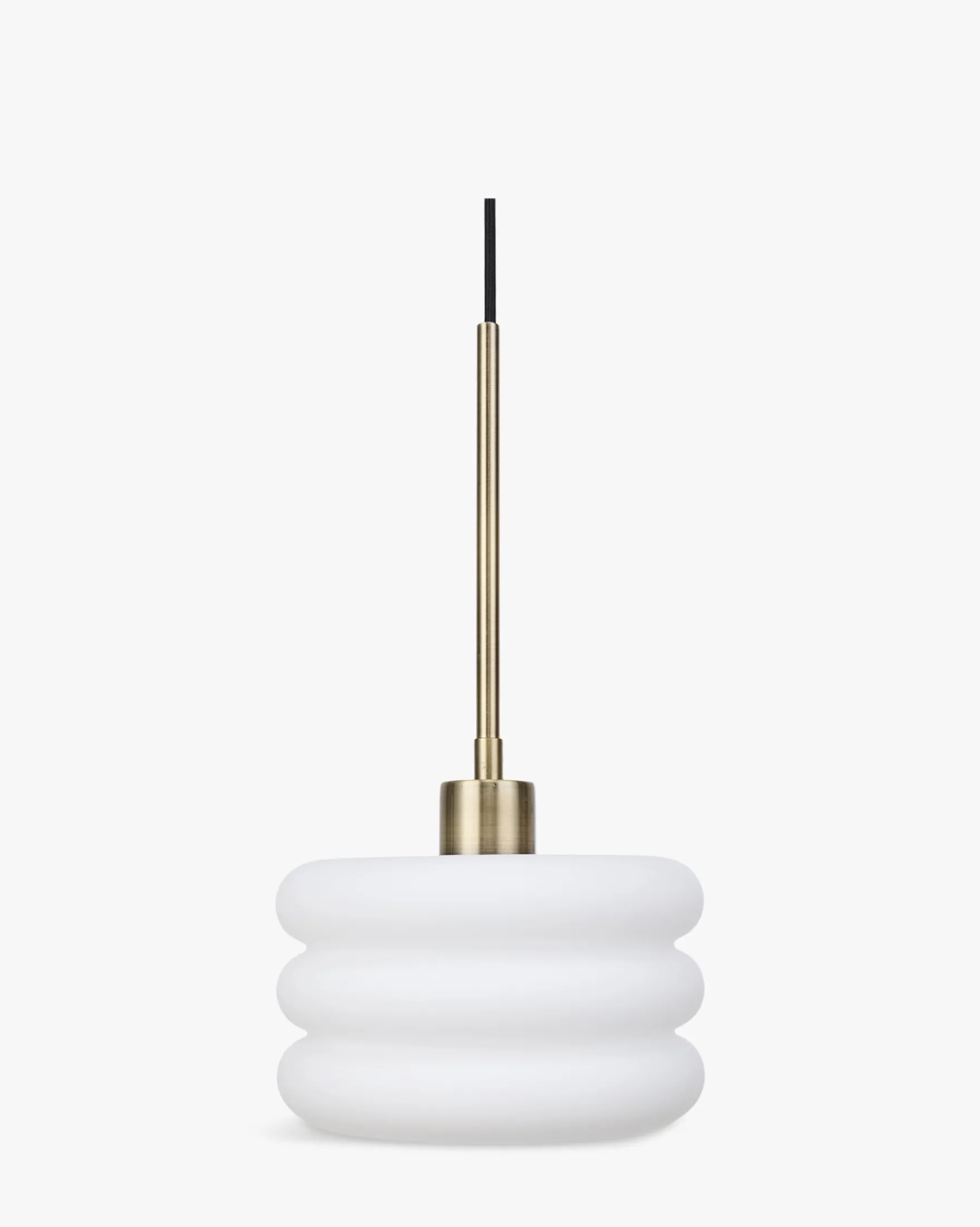 Suspension, Verre blanc & métal doré, ajustable Ø20 Houston