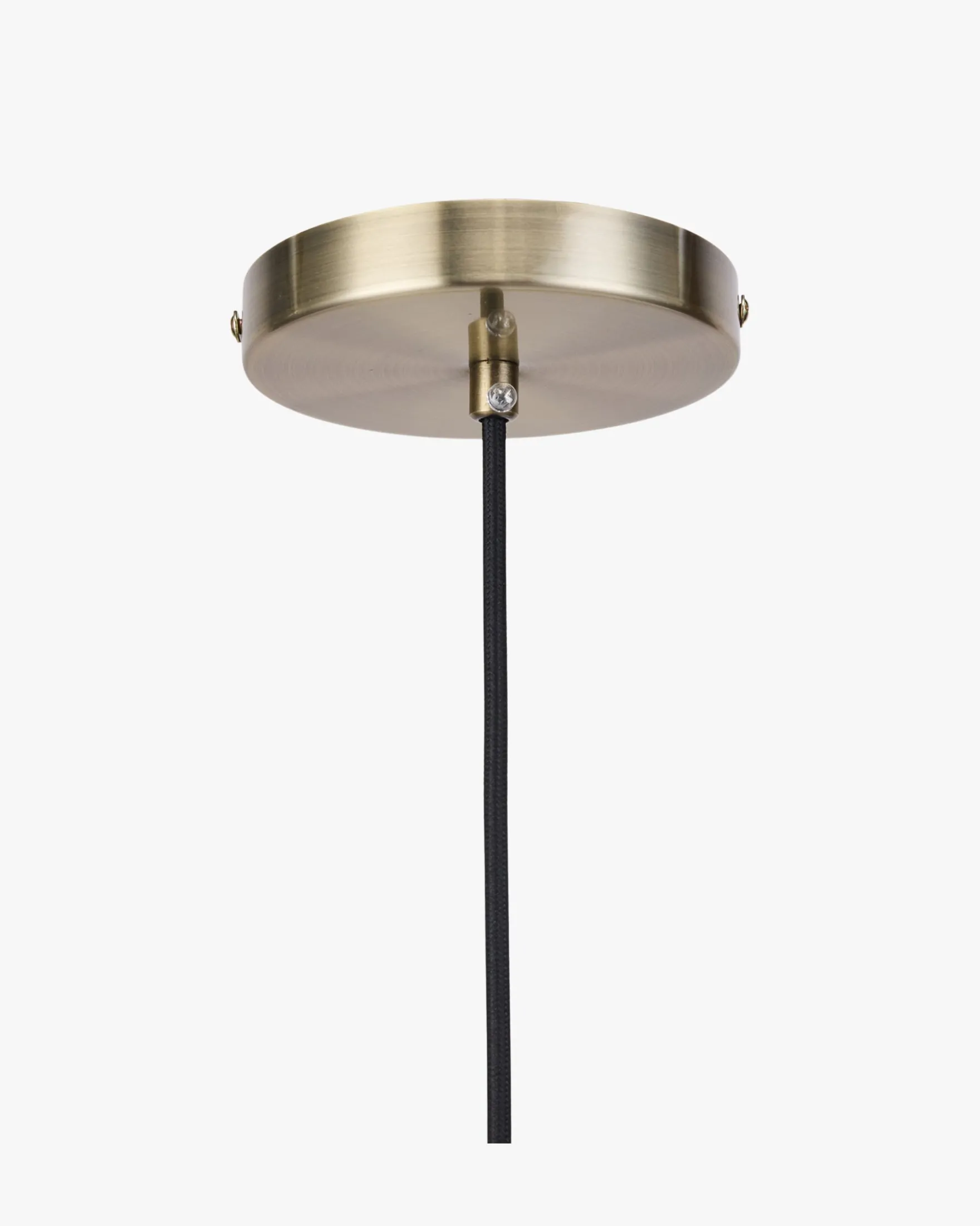 Suspension, Verre blanc & métal doré, ajustable Ø20 Houston