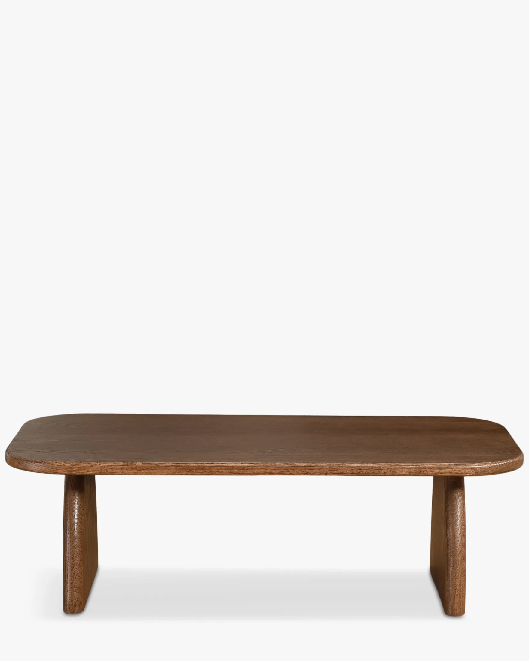 Table basse, Bois de chêne massif teinte noyer, L110 Ellios