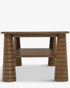Table basse, Bois de Frêne Teinte Noyer, L120 Temba