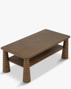 Table basse, Bois de Frêne Teinte Noyer, L120 Temba