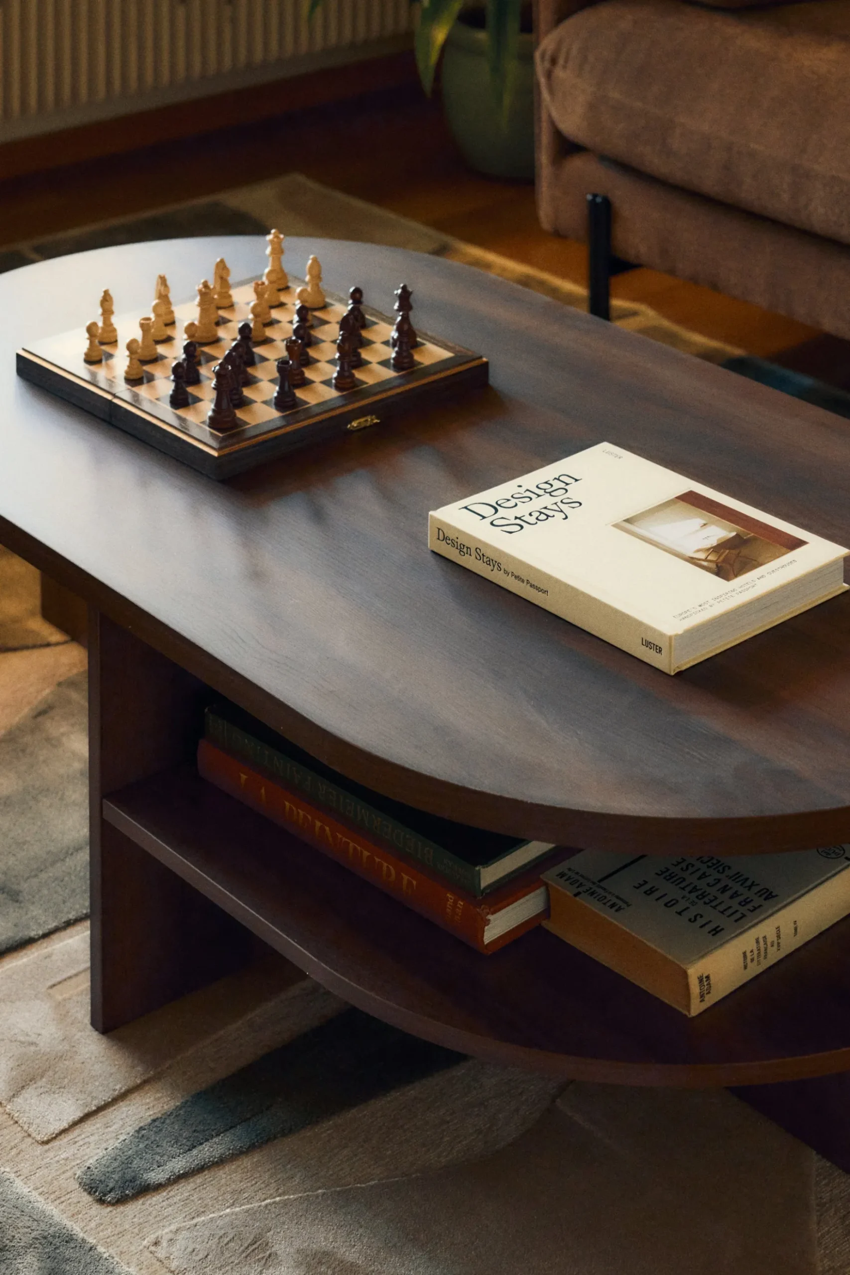 Table basse, Bois noyer, Ø120 Kyoto