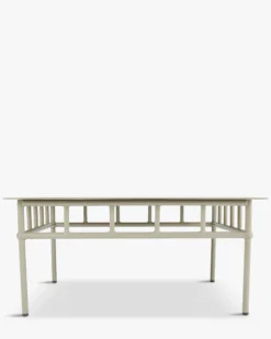 Table basse de jardin, Métal taupe waterproof, 100x100 Amalfi