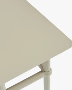 Table basse de jardin, Métal taupe waterproof, 100x100 Amalfi