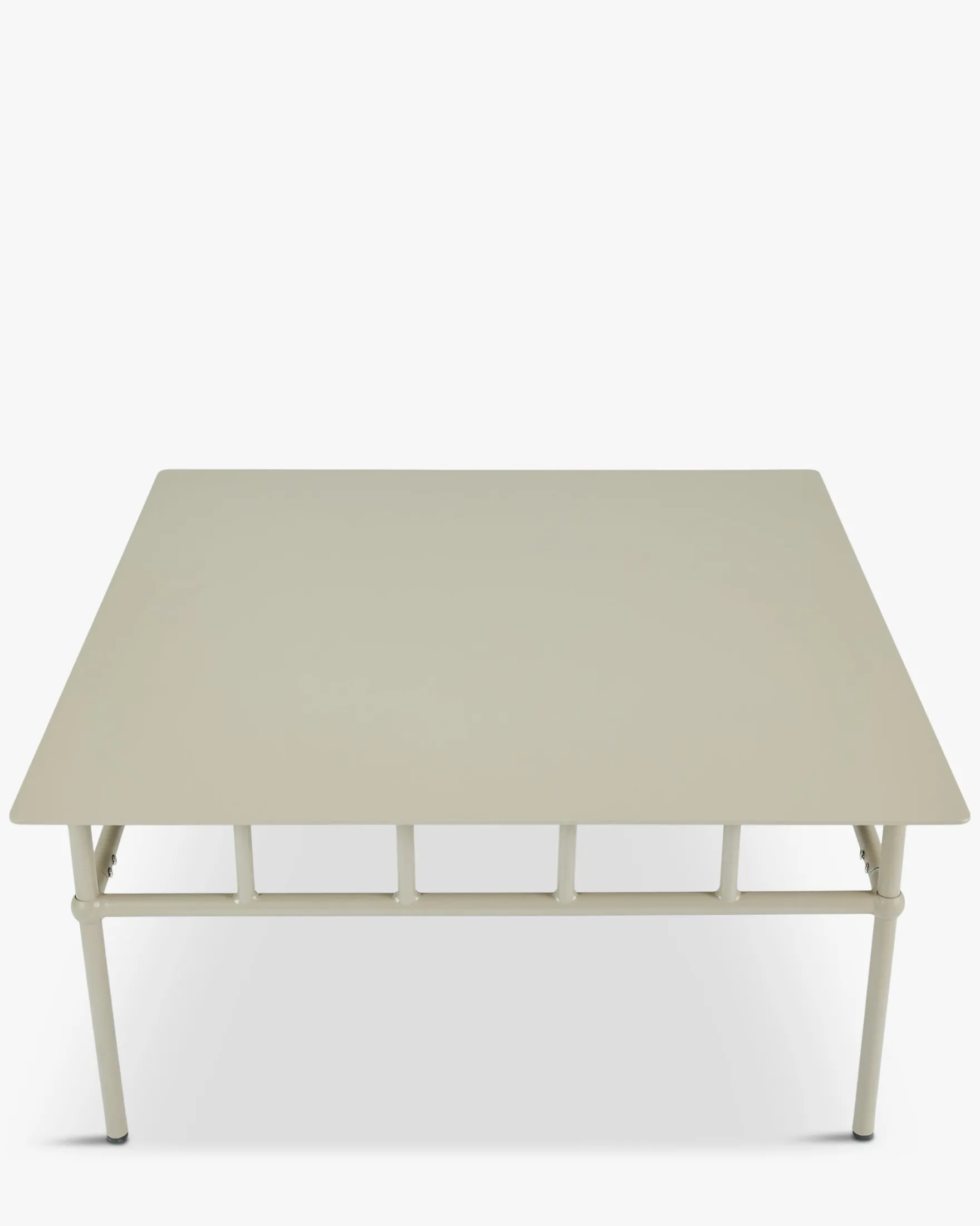 Table basse de jardin, Métal taupe waterproof, 100x100 Amalfi
