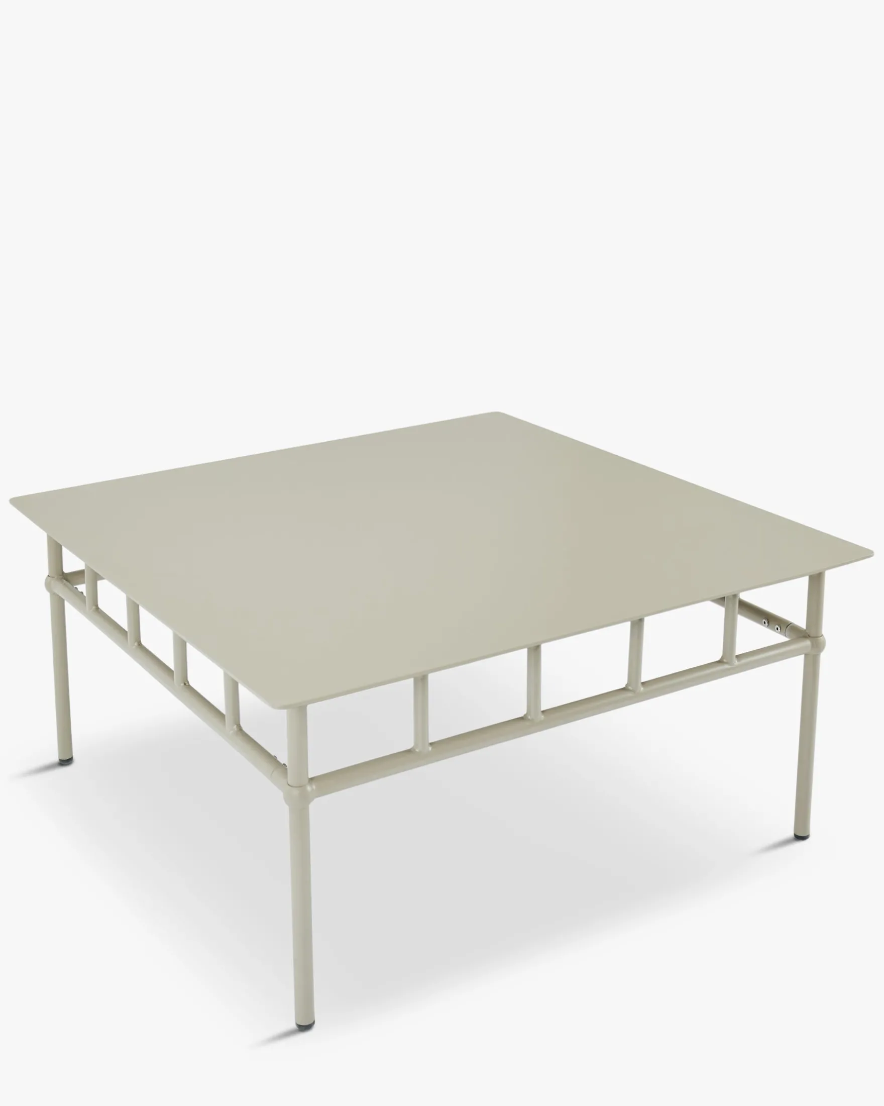 Table basse de jardin, Métal taupe waterproof, 100x100 Amalfi