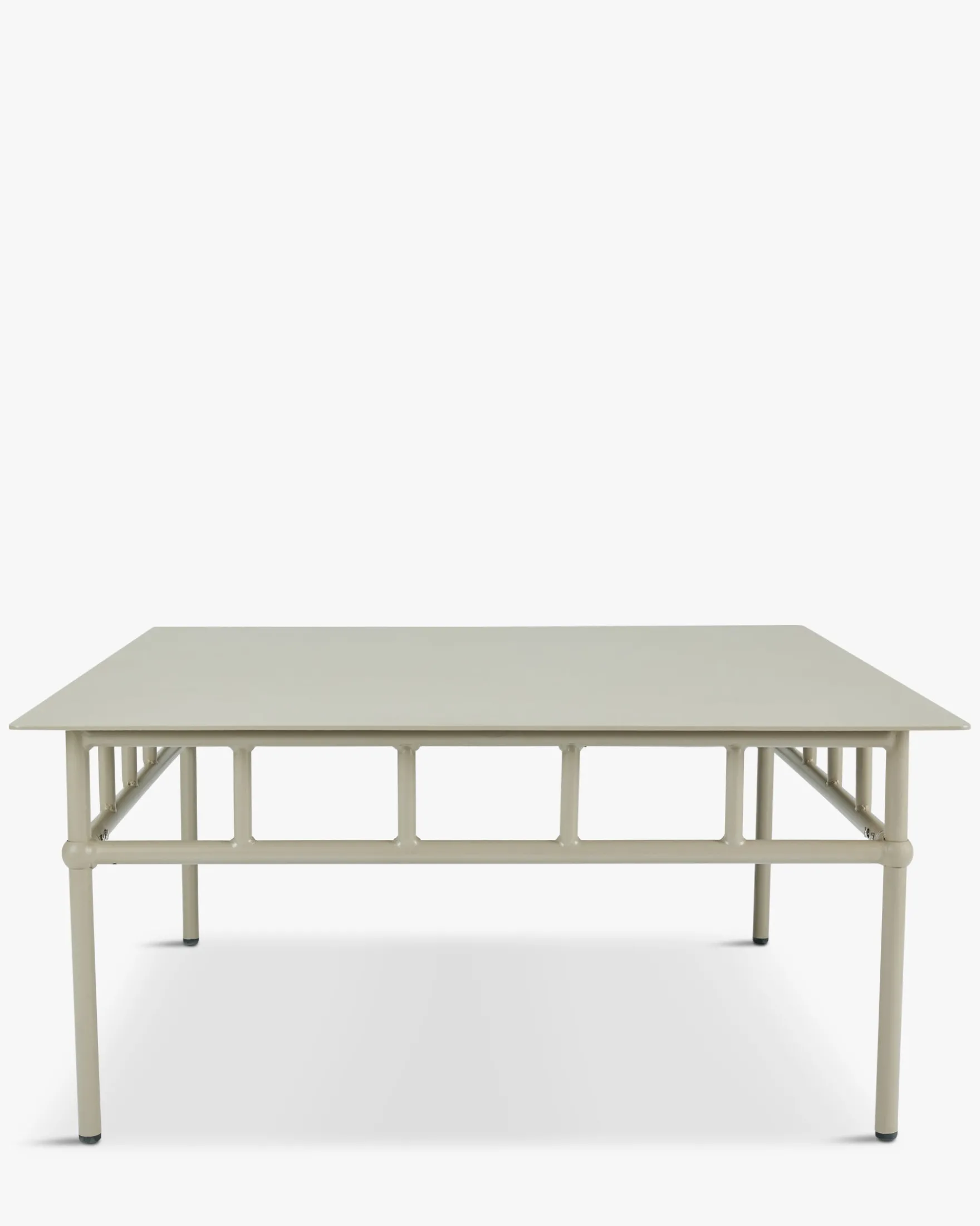 Table basse de jardin, Métal taupe waterproof, 100x100 Amalfi