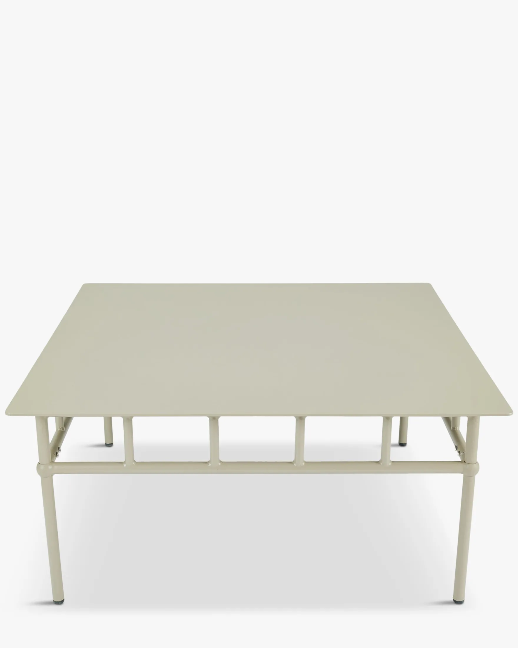 Table basse de jardin, Métal taupe waterproof, 100x100 Amalfi