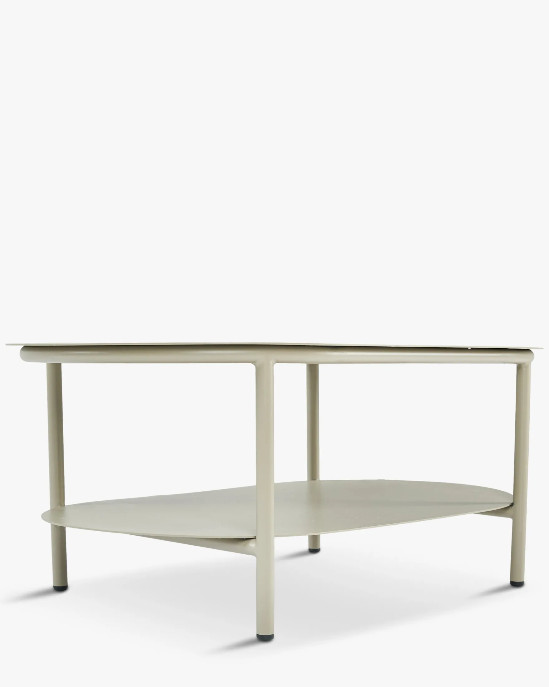 Table basse de jardin, Métal taupe waterproof, 100x60 Florentino