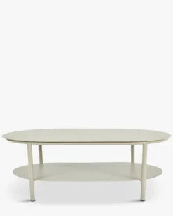 Table basse de jardin, Métal taupe waterproof, 100x60 Florentino