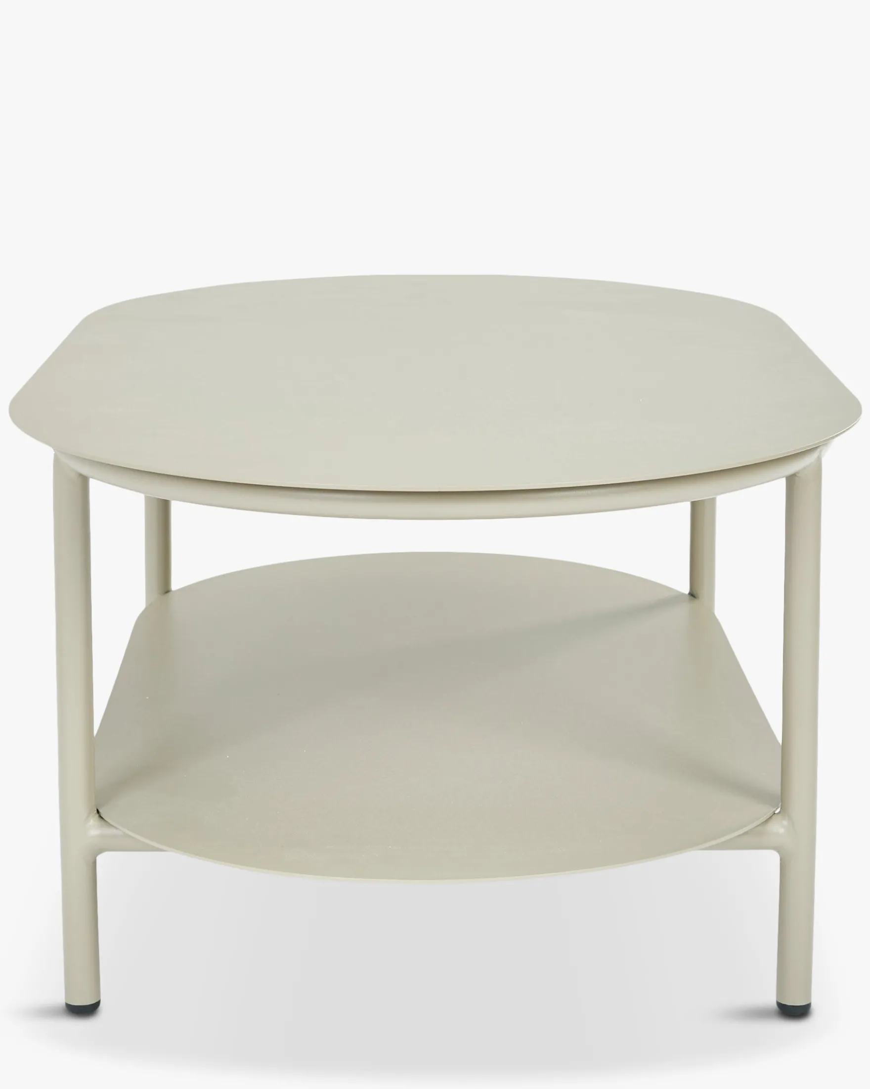 Table basse de jardin, Métal taupe waterproof, 100x60 Florentino