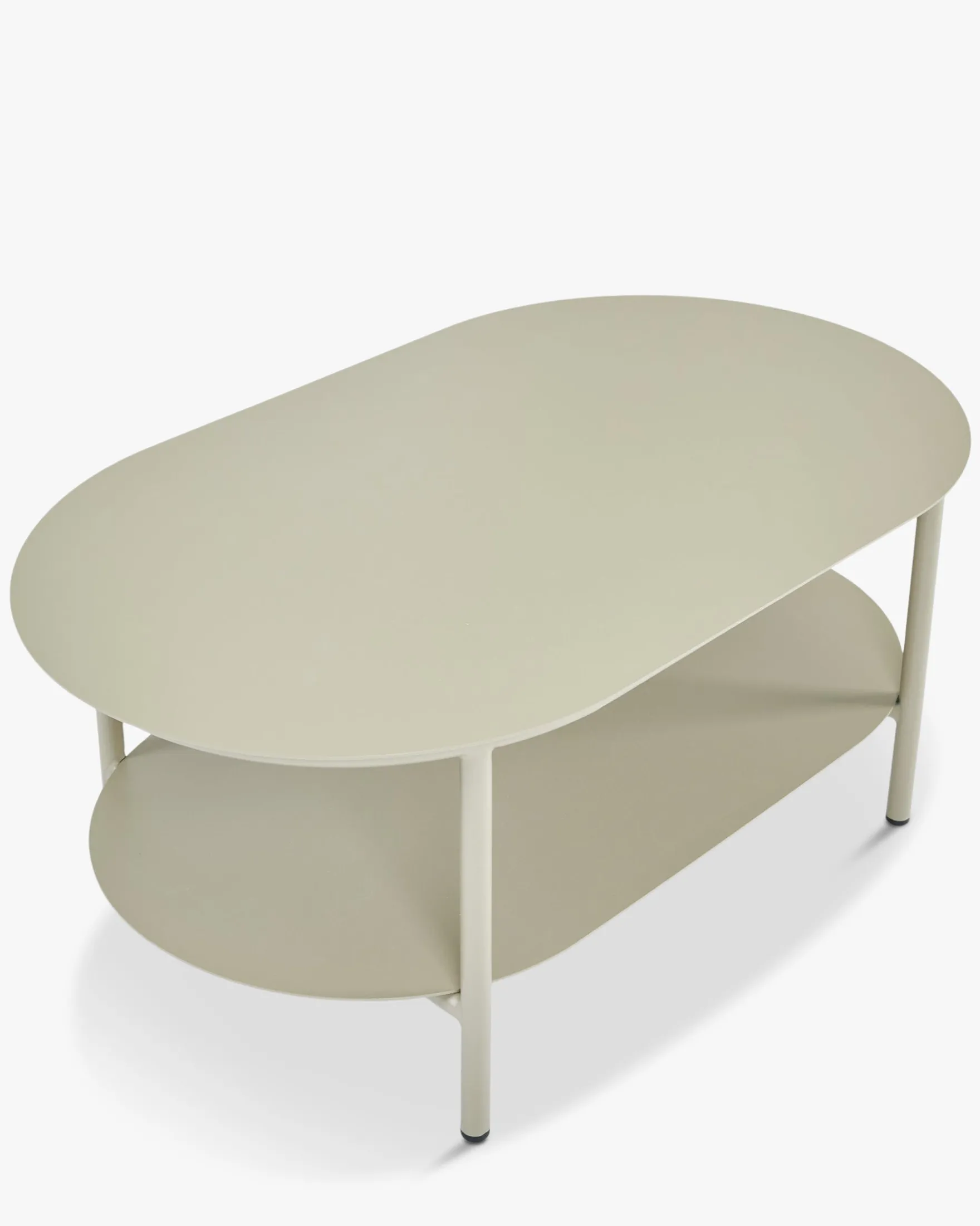 Table basse de jardin, Métal taupe waterproof, 100x60 Florentino