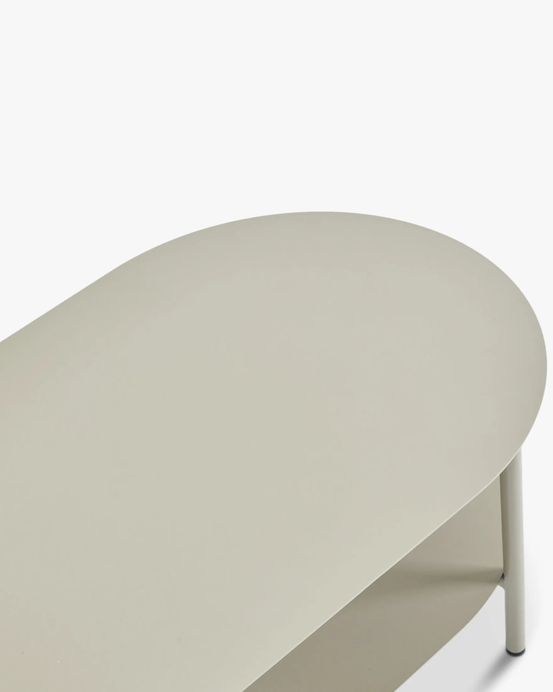 Table basse de jardin, Métal taupe waterproof, 100x60 Florentino