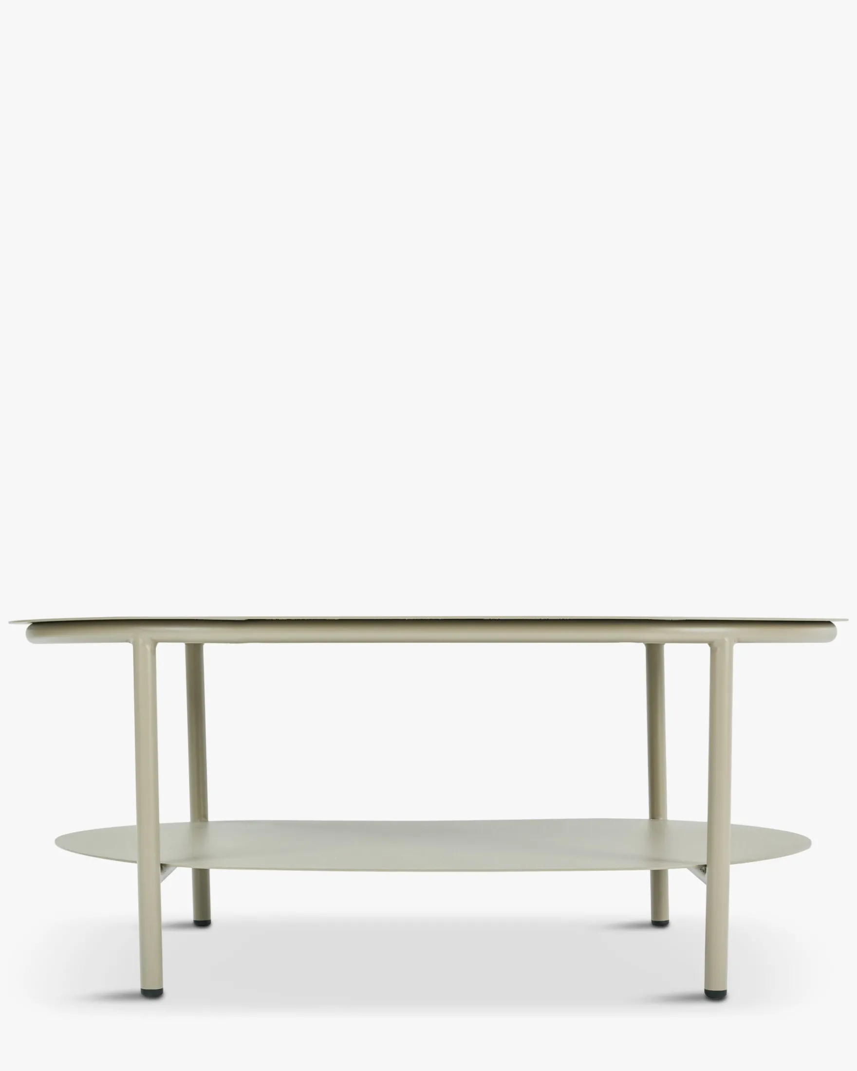 Table basse de jardin, Métal taupe waterproof, 100x60 Florentino