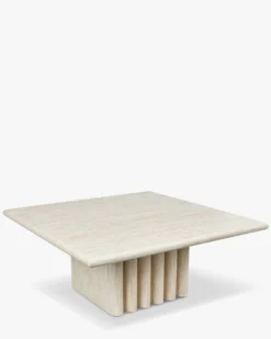 Table basse, Effet travertin glossy, L85 Artemis
