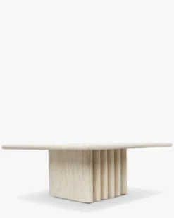 Table basse, Effet travertin glossy, L85 Artemis