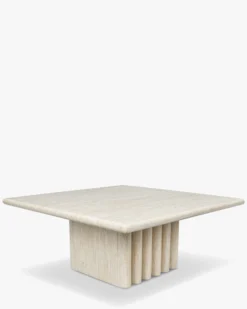 Table basse, Effet travertin glossy, L85 Artemis